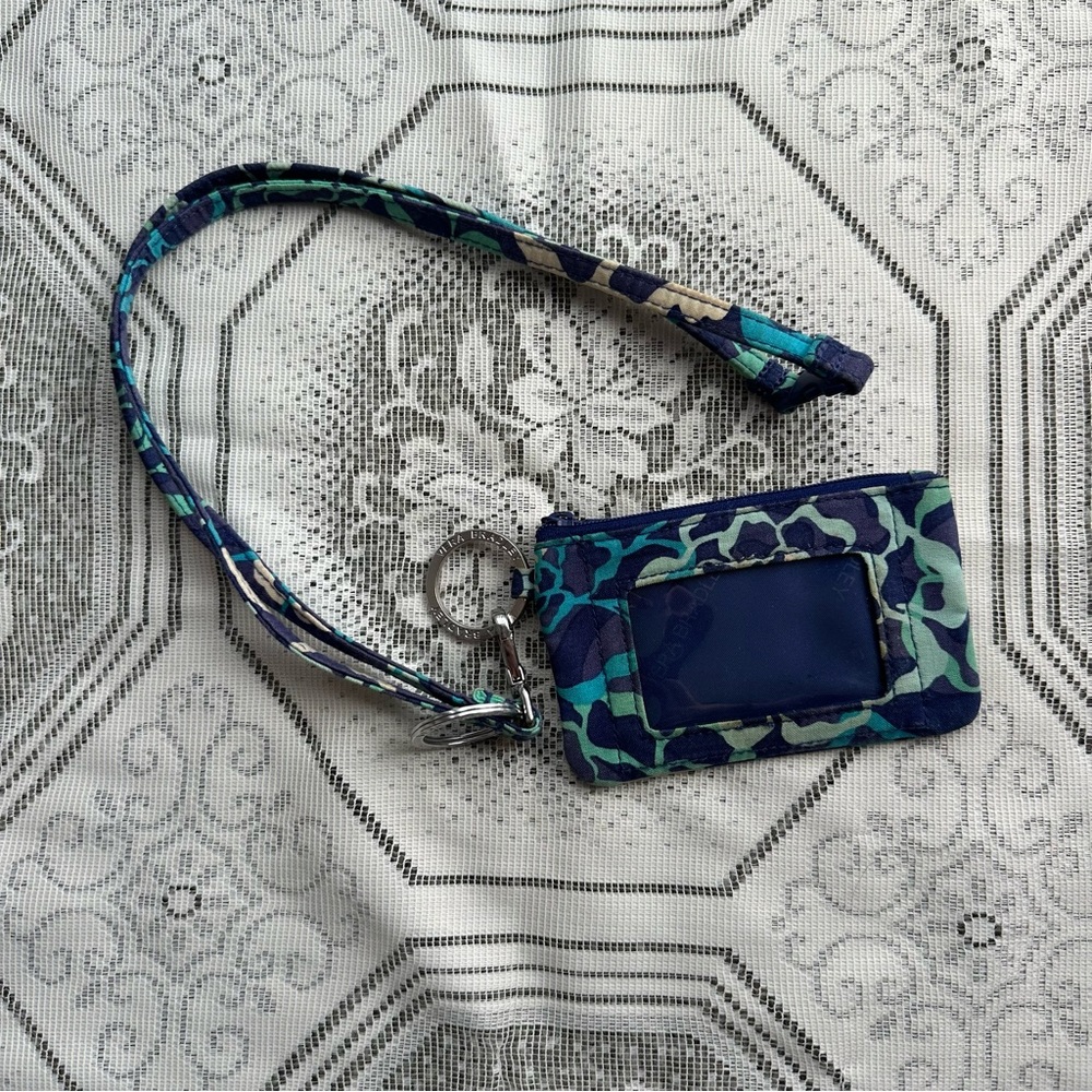 Vera Bradley Katalina Blues Wallet and Lanyard